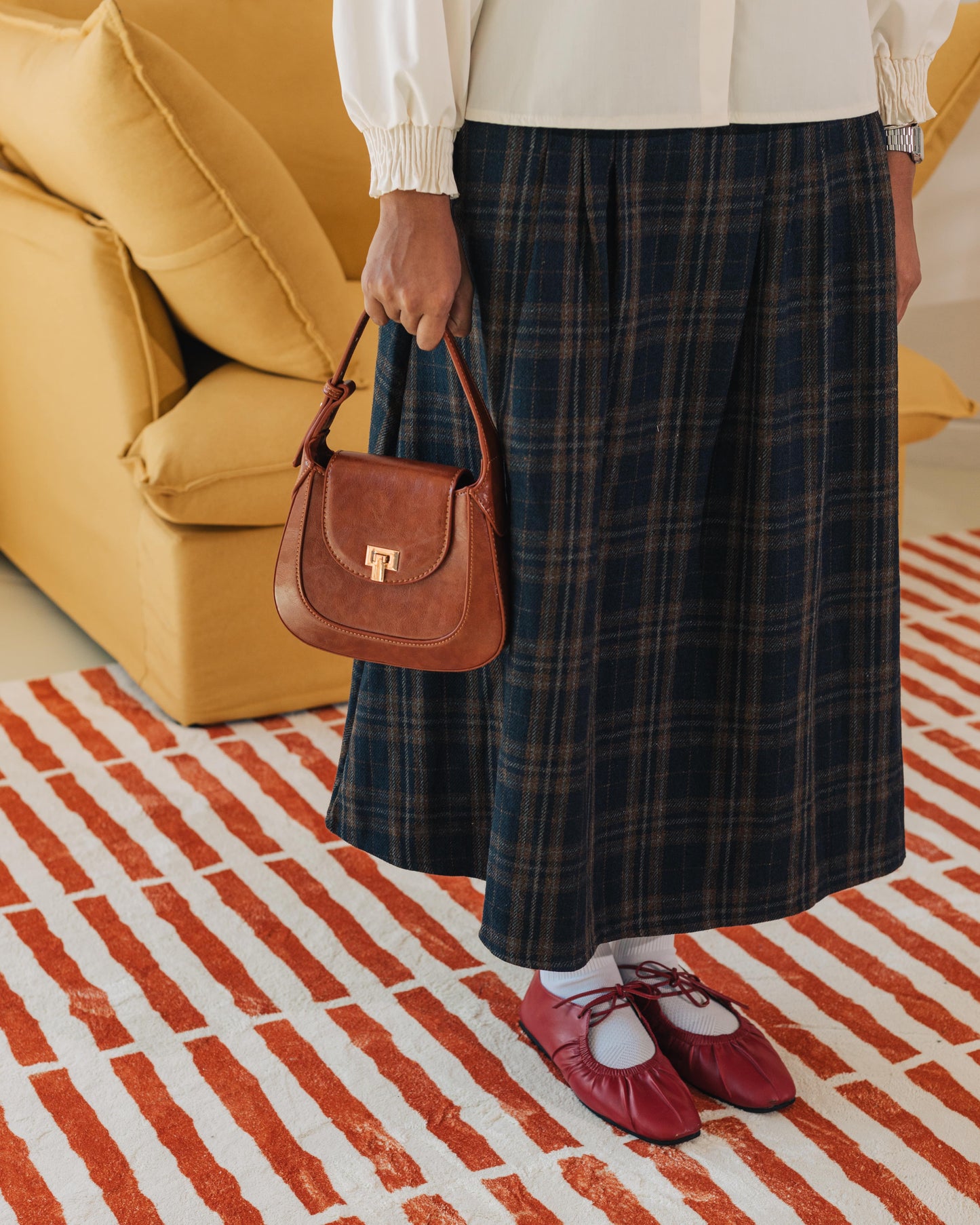 SUL SUL VINTAGE SADDLE BAG BROWN