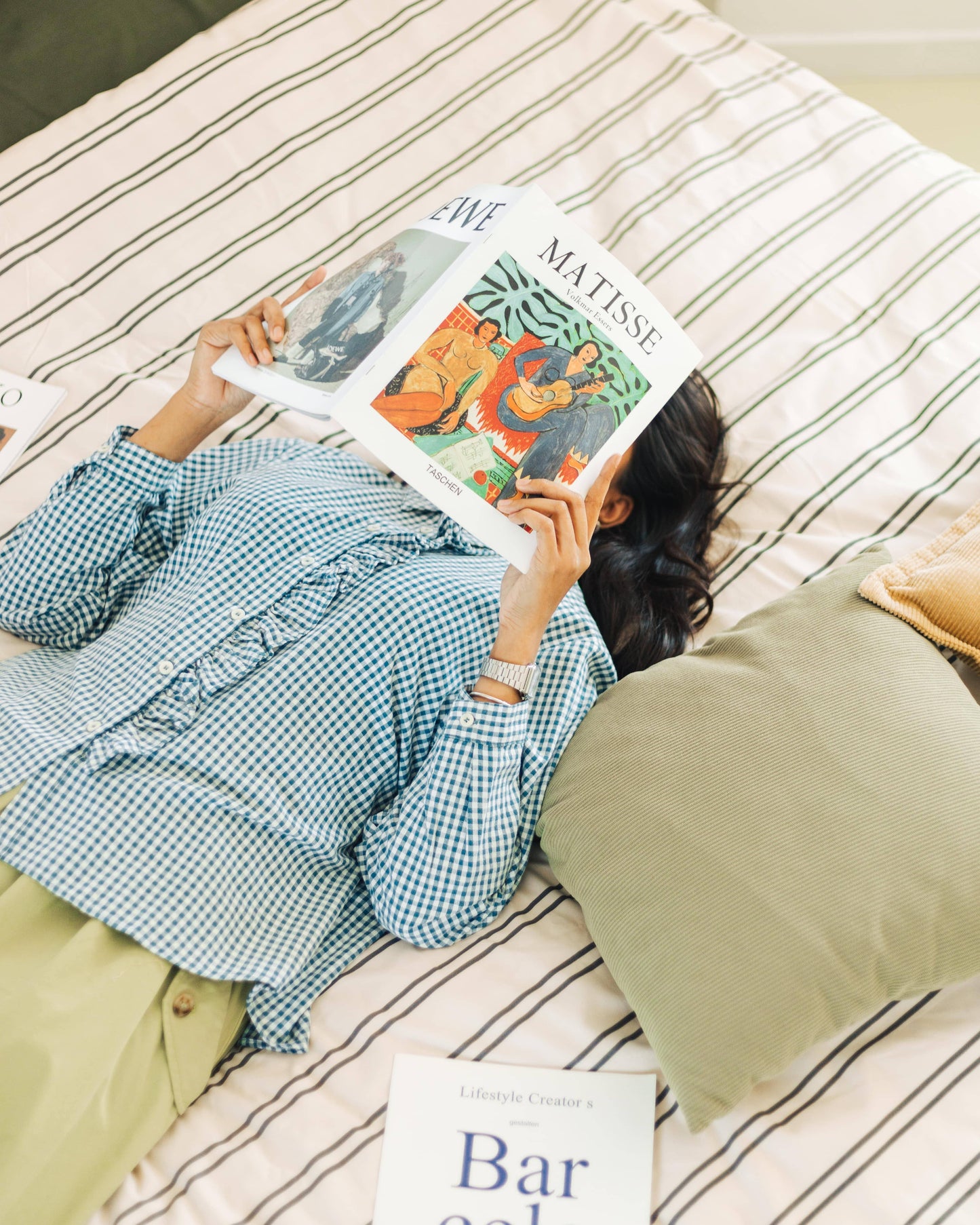 SUL SUL FRENCH PLAID BLOUSE