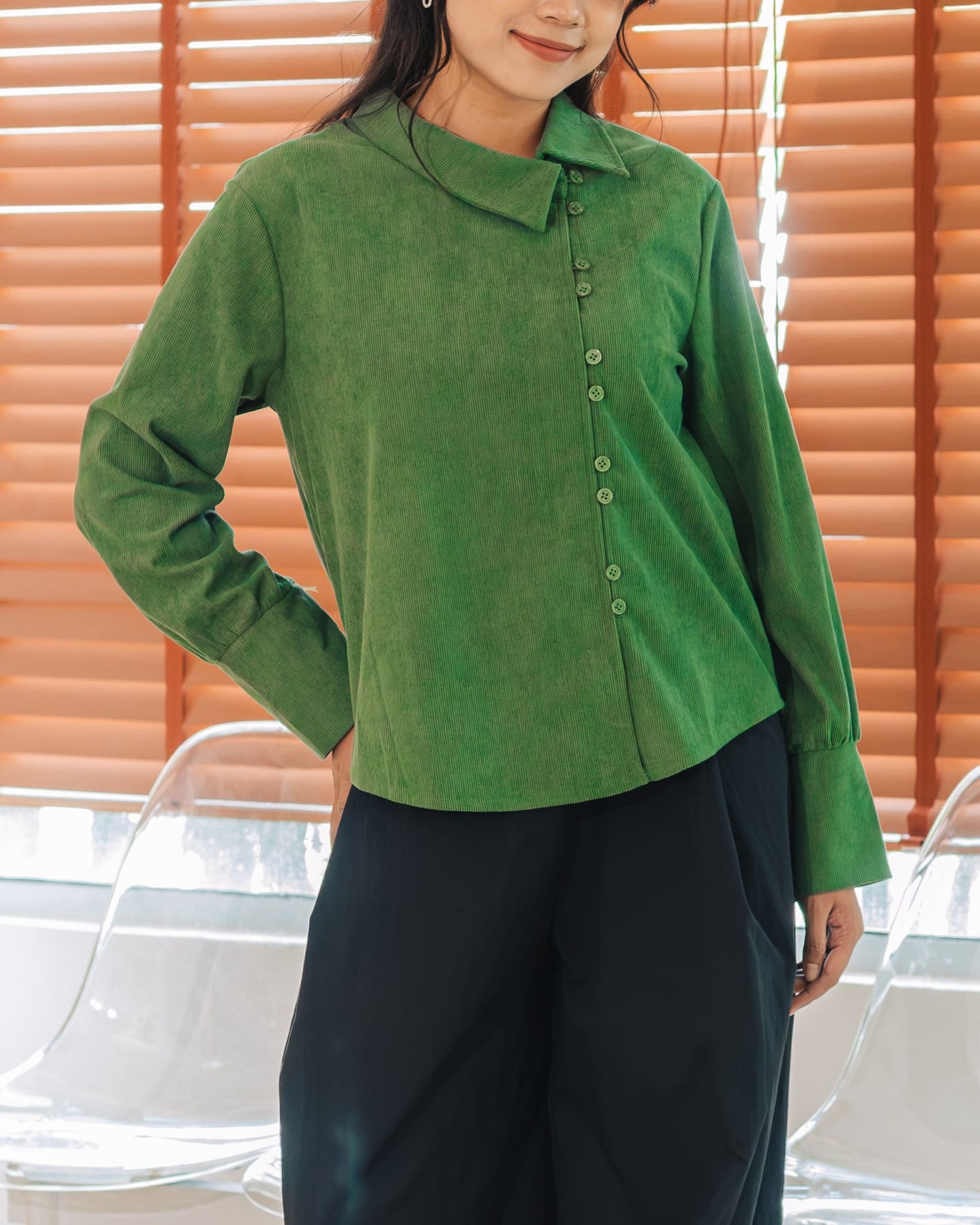 SUL SUL CODUROY IRREGULAR BLOUSE