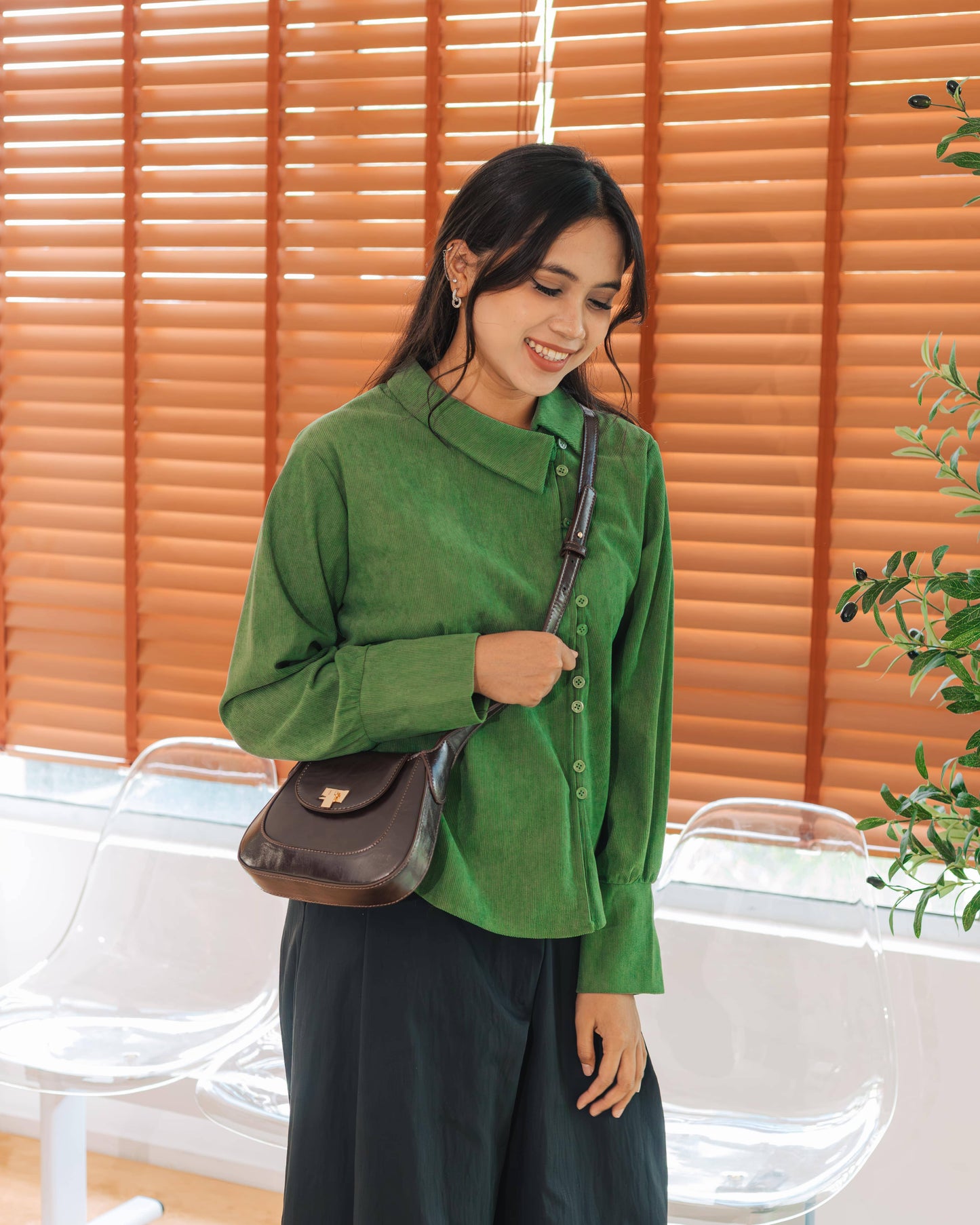 SUL SUL CODUROY IRREGULAR BLOUSE