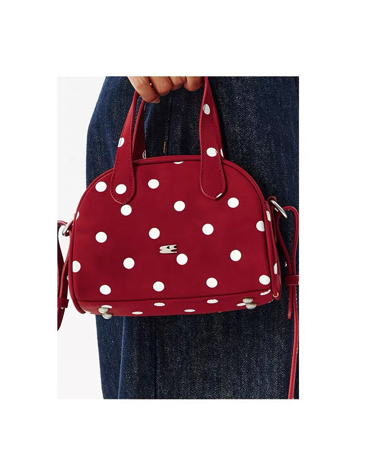 Polka Dot Boston Bag