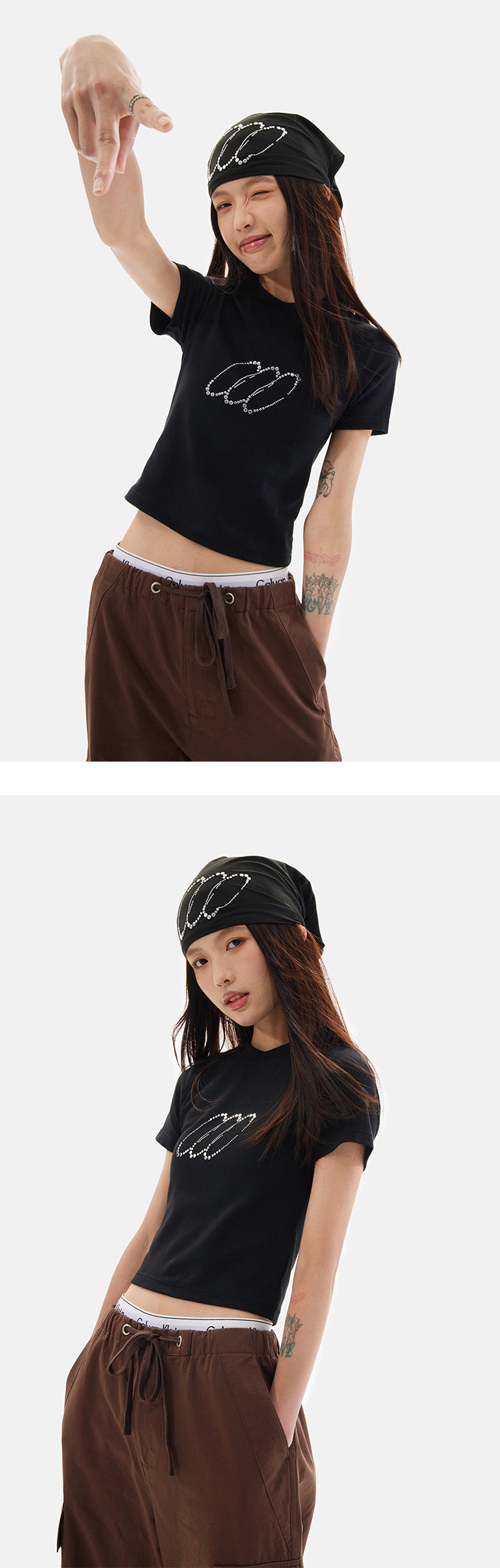 3C Diamond Logo Cropped Tee