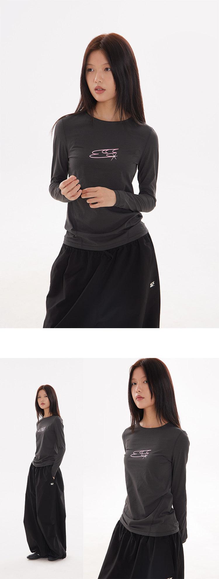 SLIM QUICK DRY LOGO LONG SLEEVE