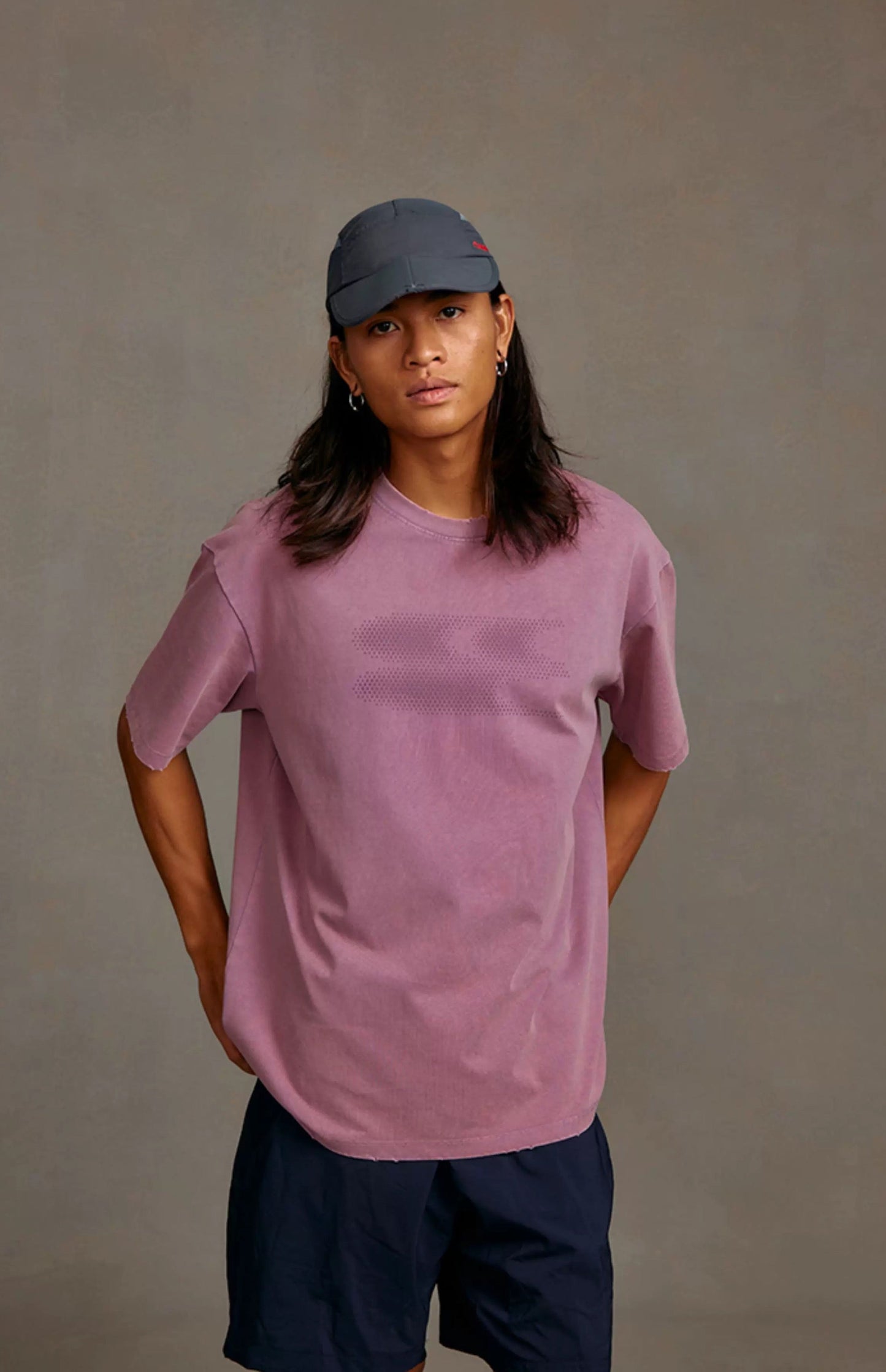 Classic Distressed Sorona Tee Purple