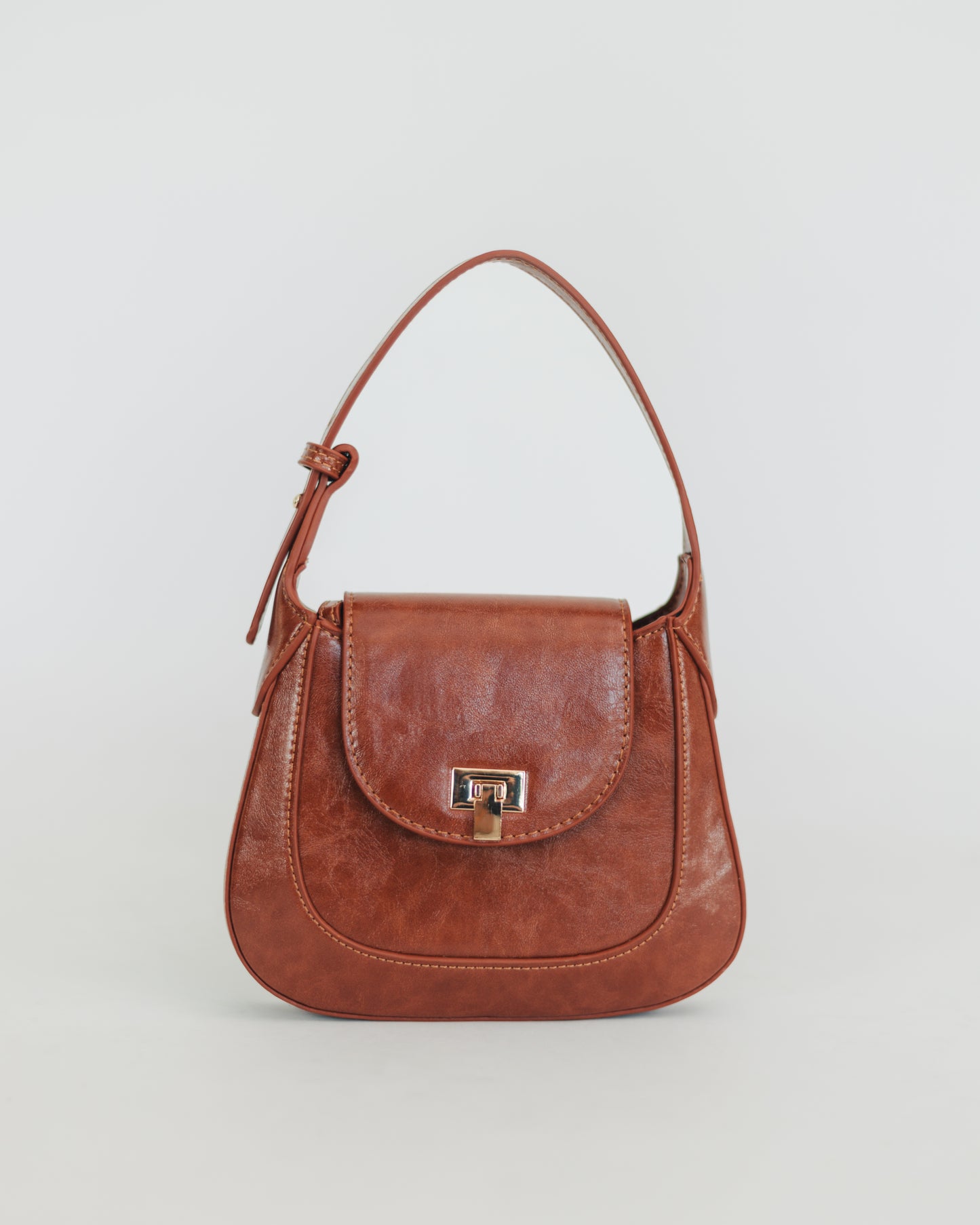 SUL SUL VINTAGE SADDLE BAG BROWN