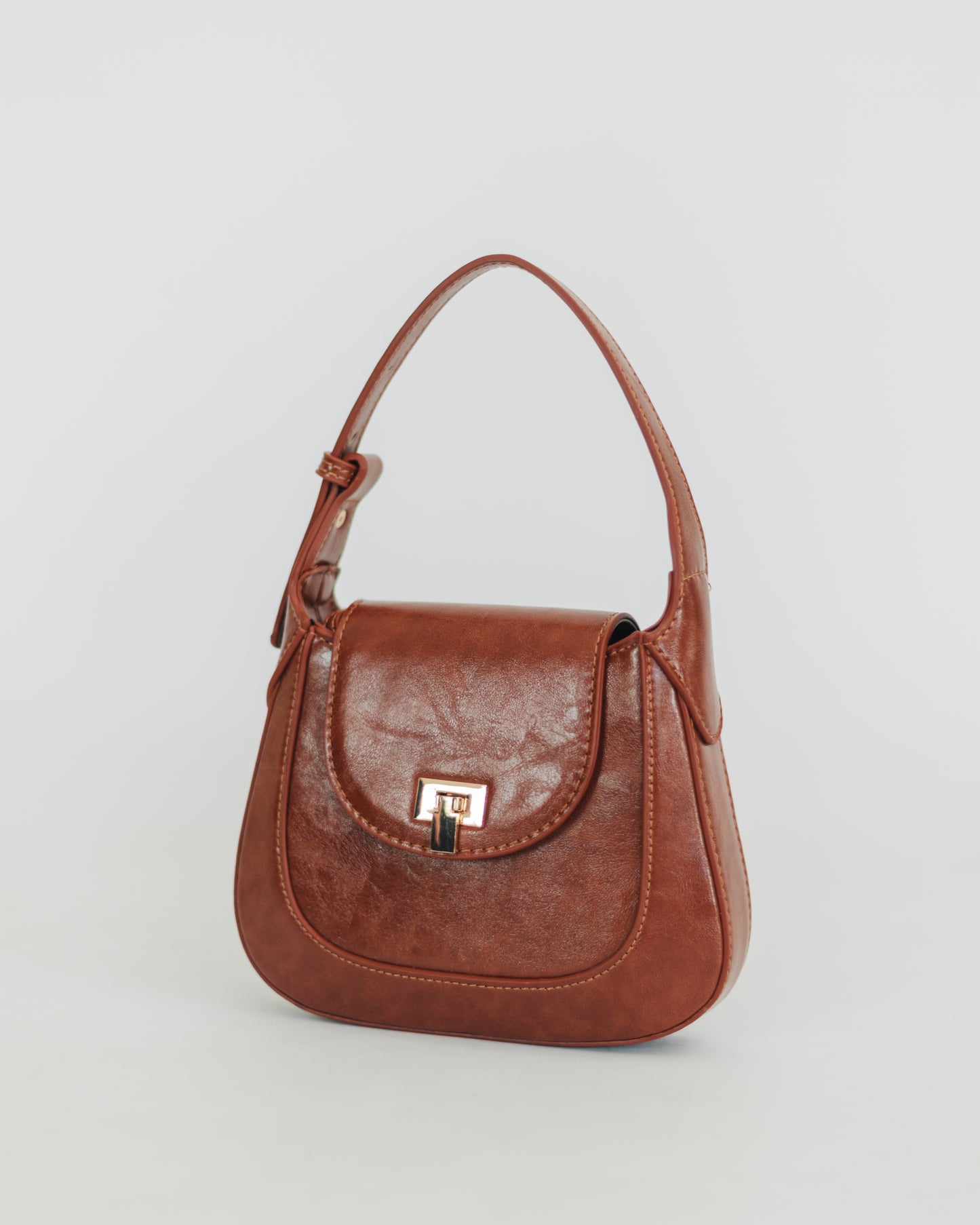 SUL SUL VINTAGE SADDLE BAG BROWN