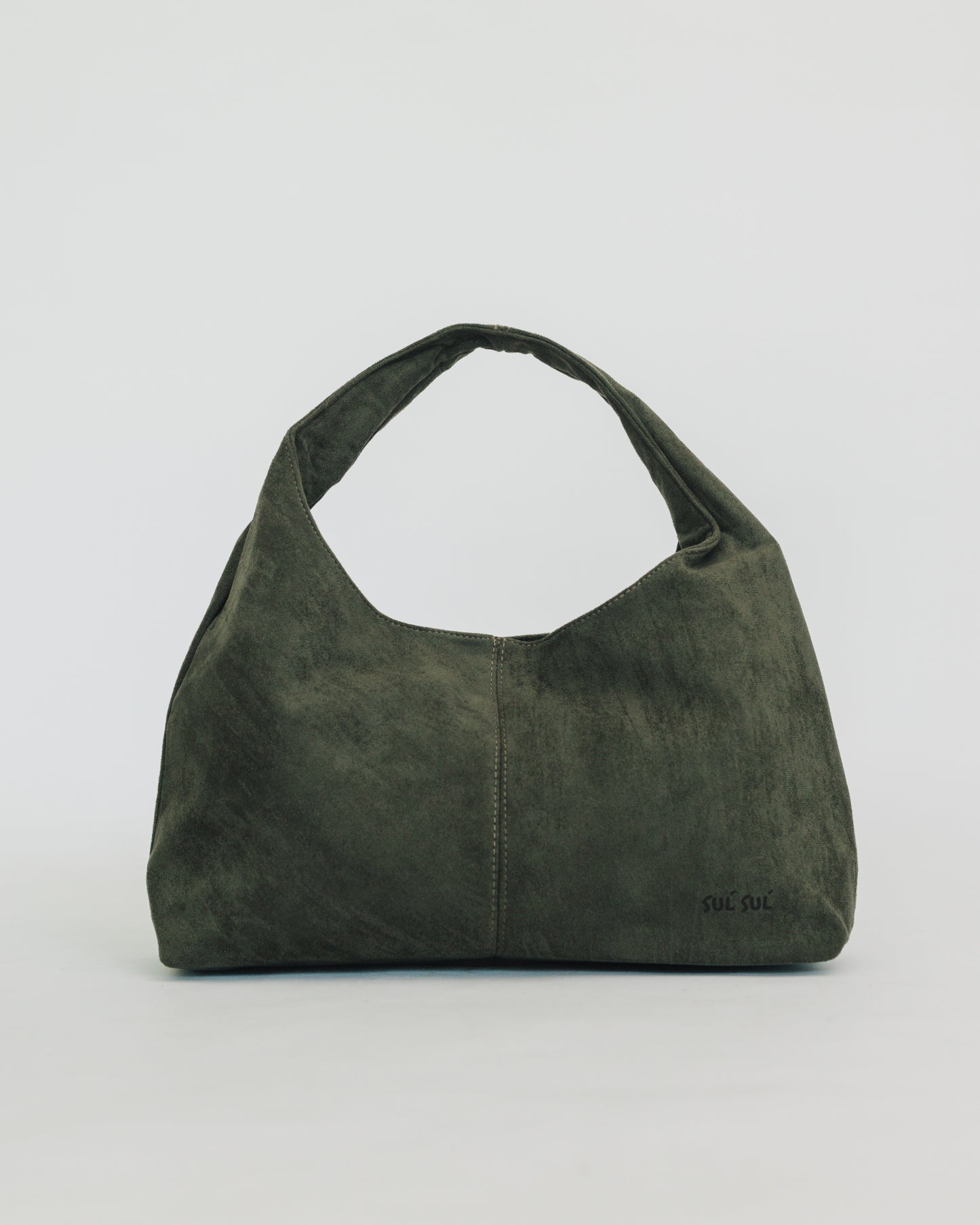 SUL SUL VINTAGE SUEDE TOTE BAG GREEN