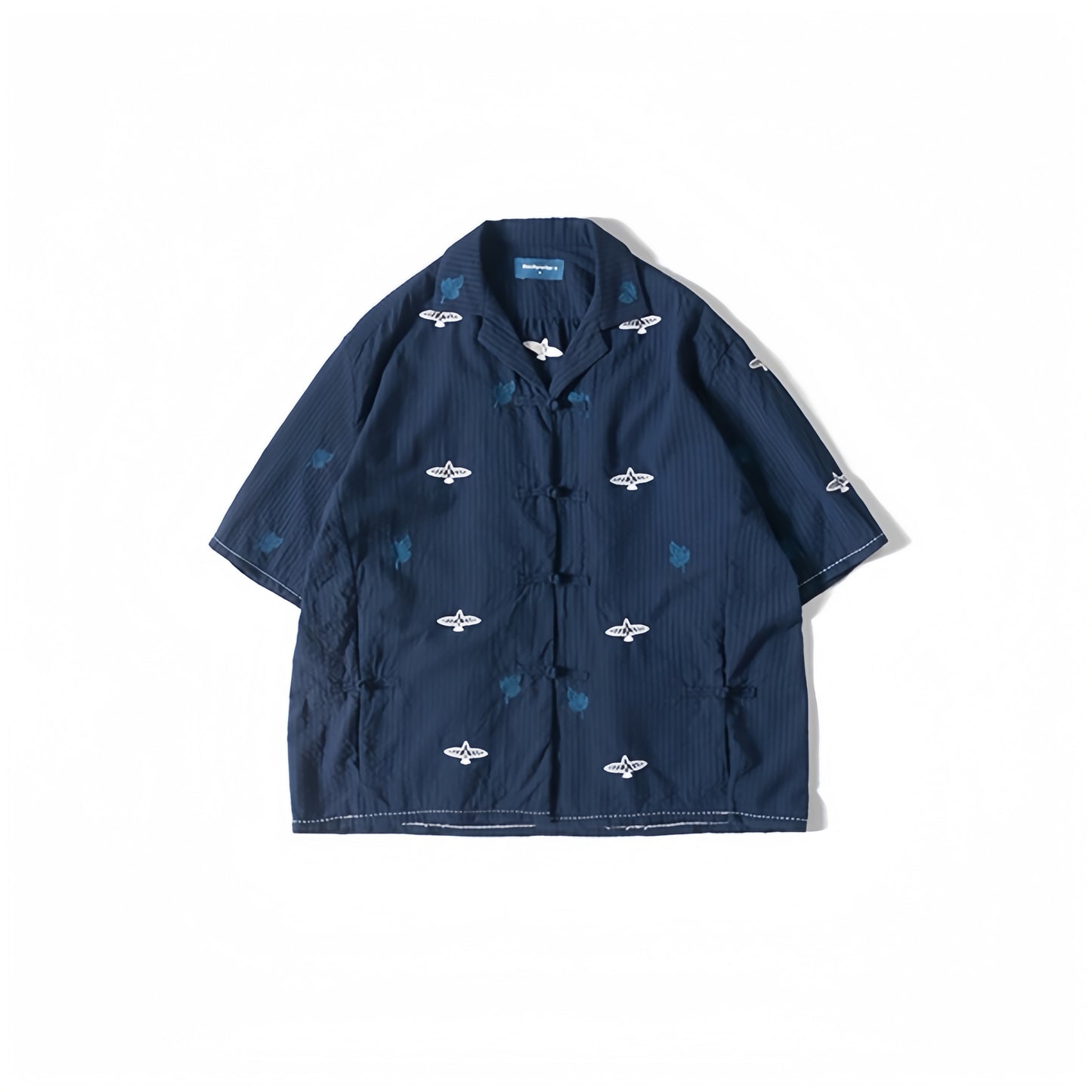 PEACE BRANCH CHINESE BUCKLE SHIRT