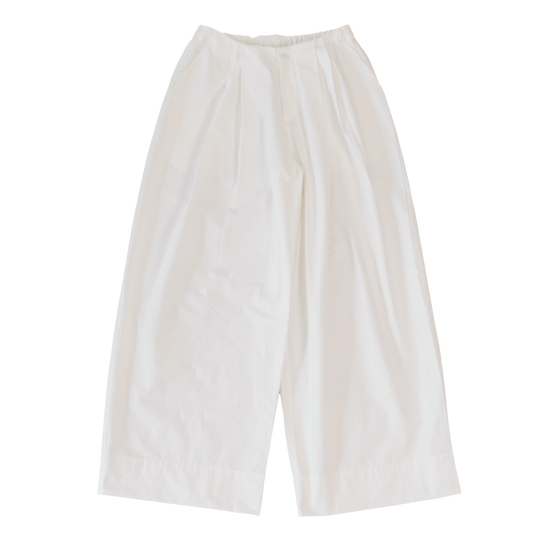 MELLOW KAZE PLEATED CASUAL PANTS WHITE