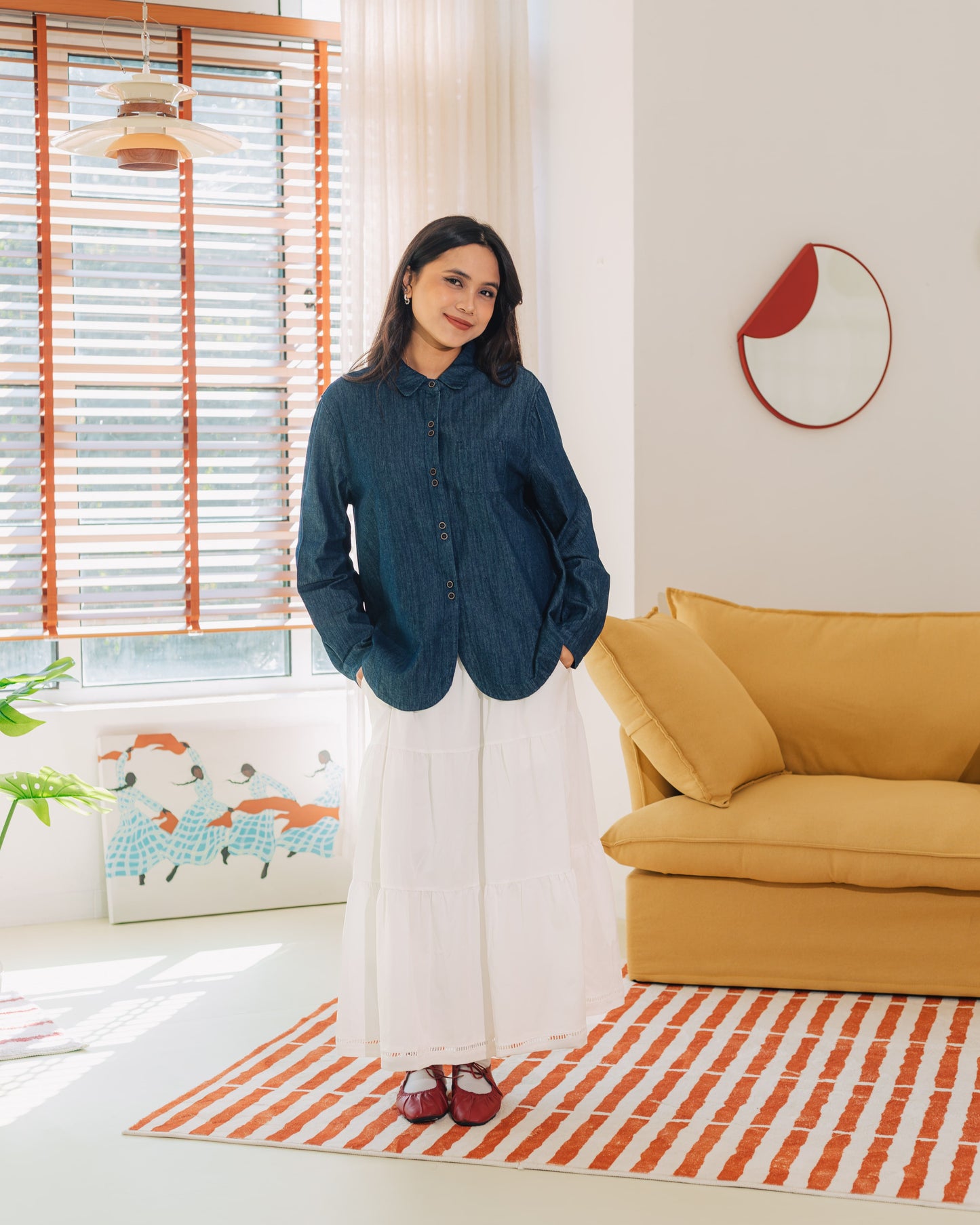 SUL SUL JAPANESE DENIM BLOUSE