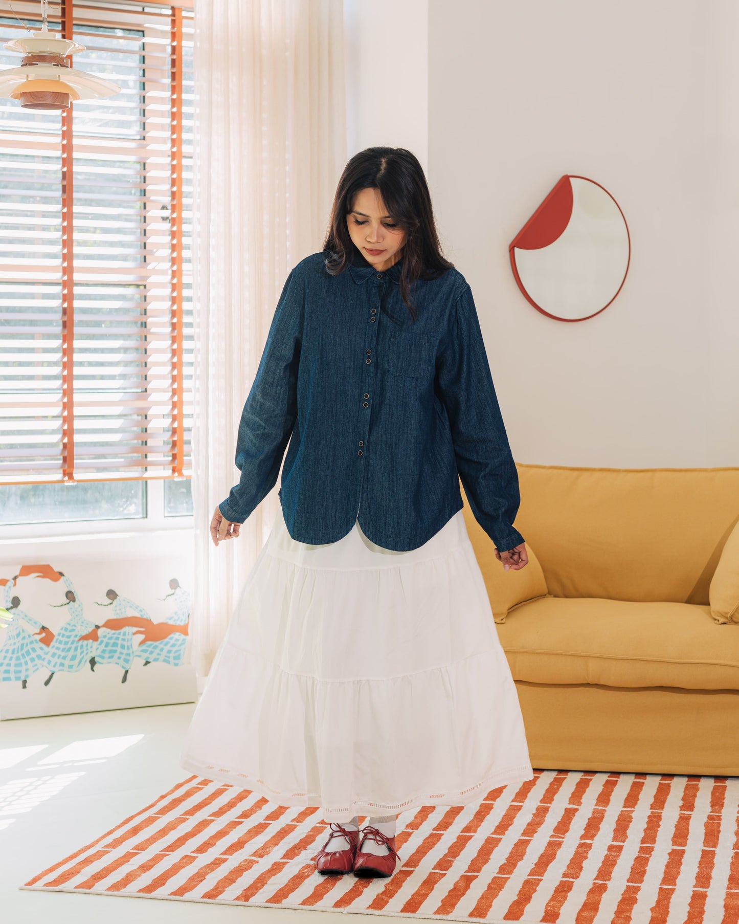 SUL SUL JAPANESE DENIM BLOUSE