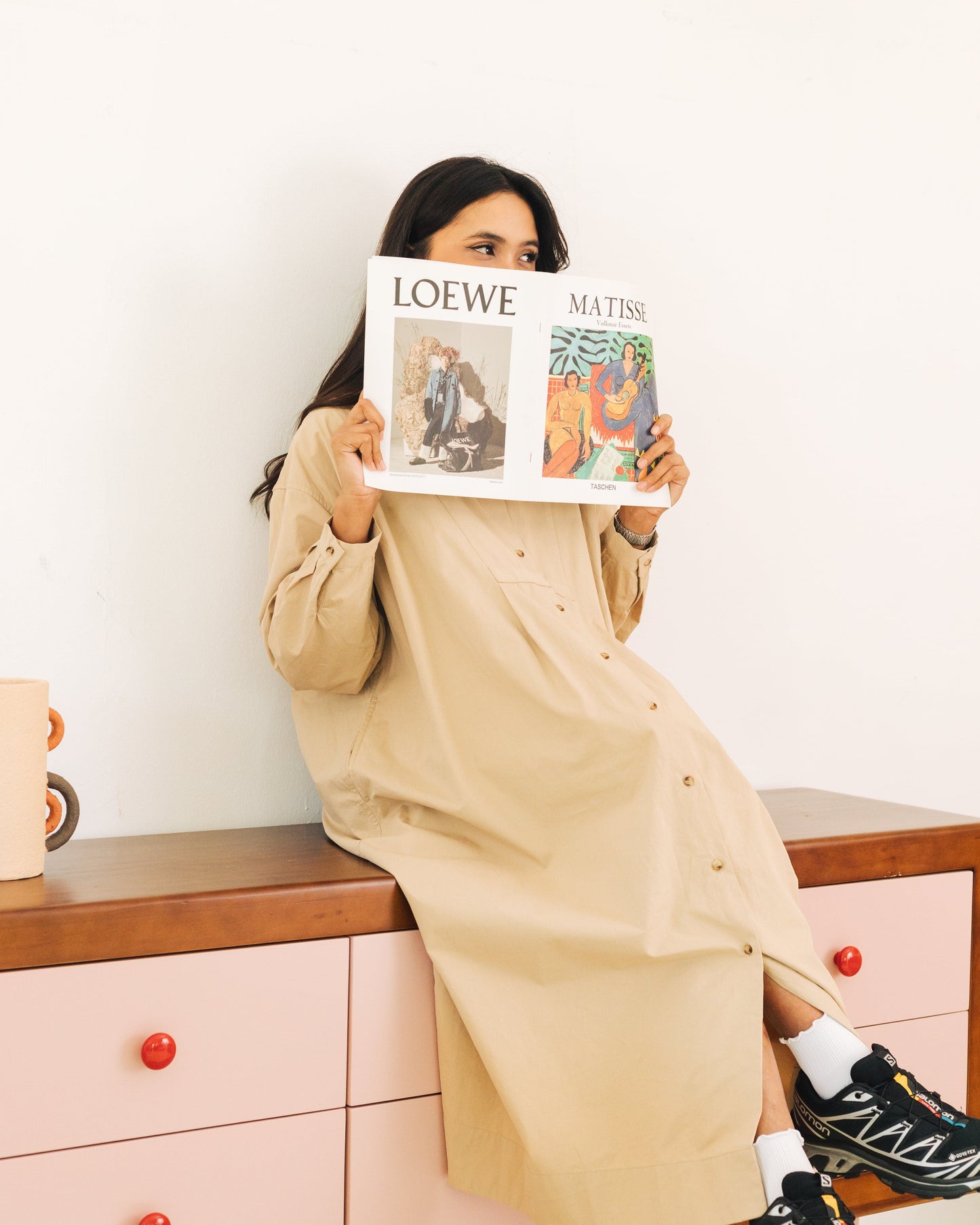 SUL SUL SOLID CASUAL LONG SLEEVE DRESS