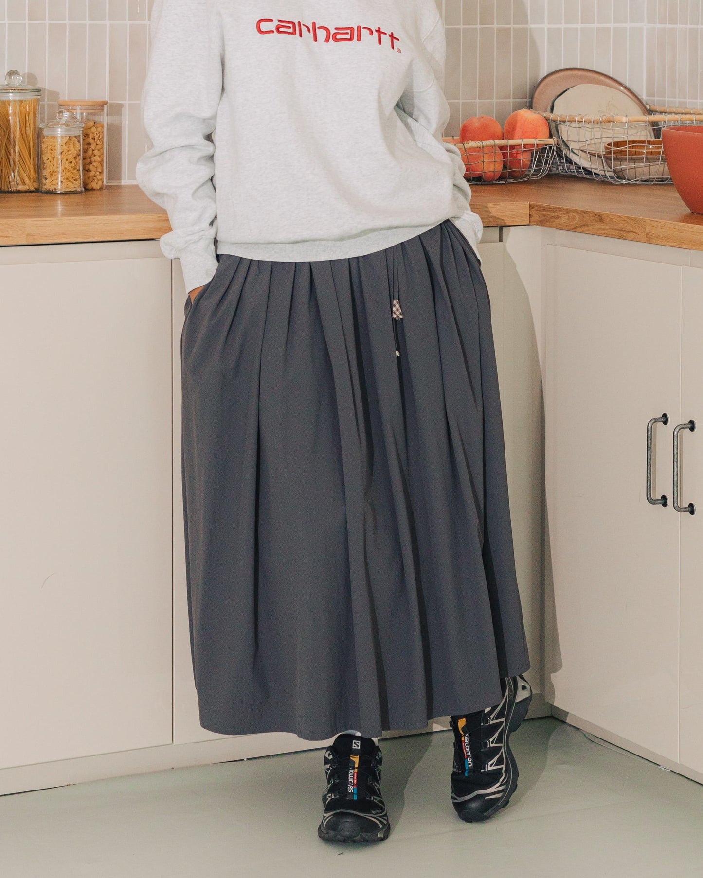 SUL SUL SWEET DRAWSTRING PLEATED SKIRT
