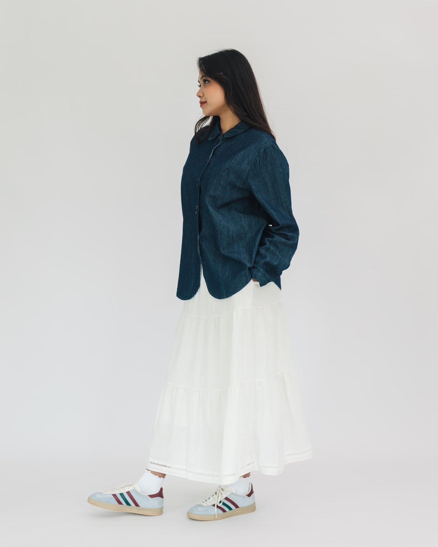 SUL SUL JAPANESE DENIM BLOUSE
