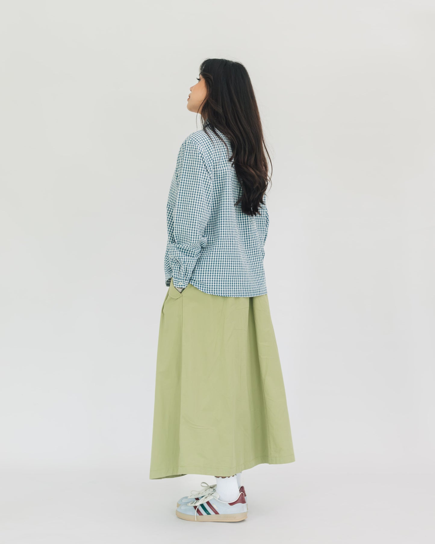 SUL SUL FRENCH PLAID BLOUSE