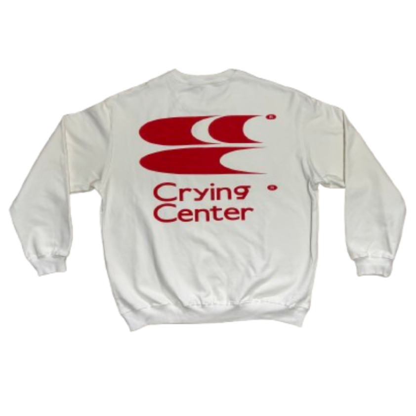 BACK PRINTED 3C LOGO HEAVYWEIGHT PURE COTTON SWEATER