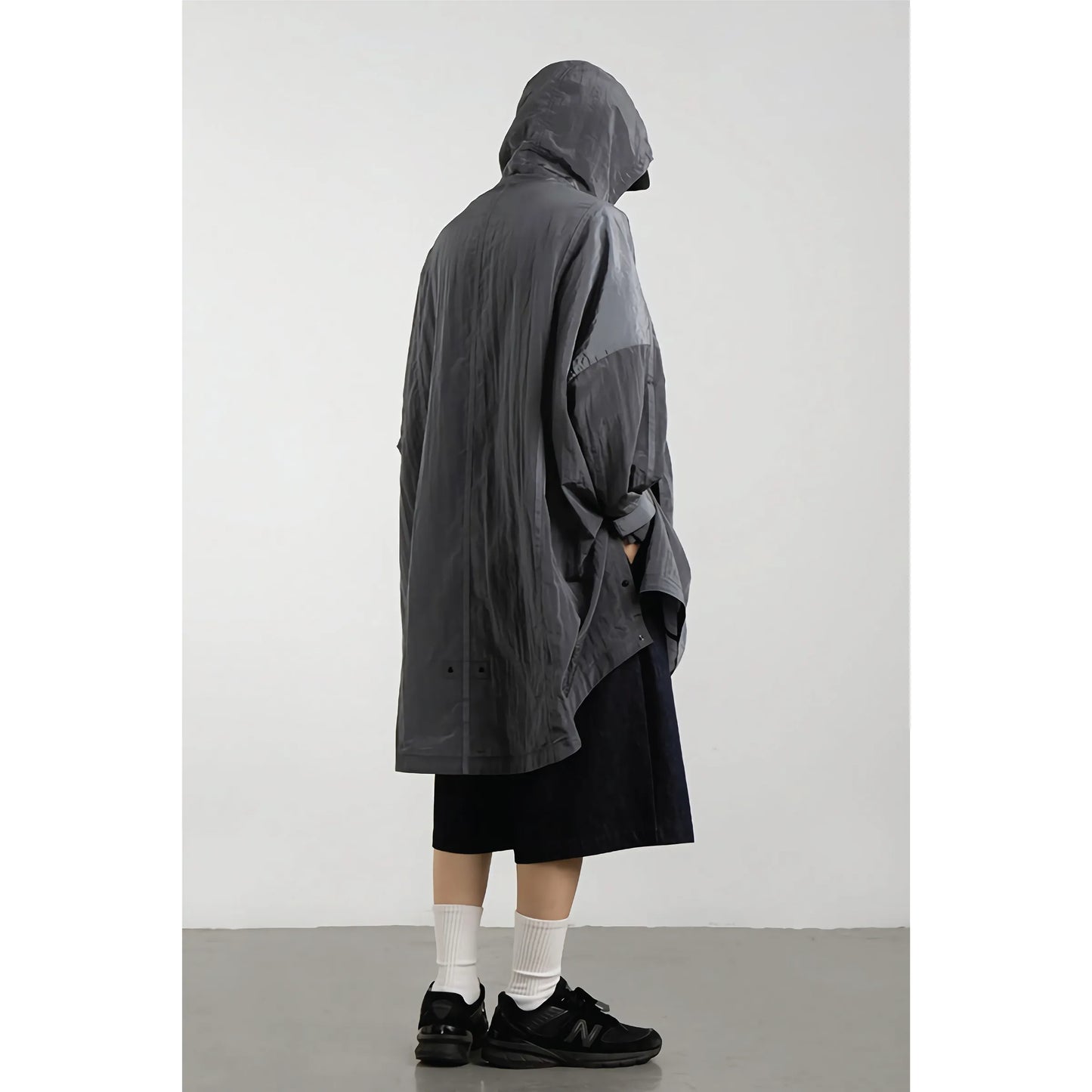 WATER REPELLENT LIGHTWEIGHT A-LINE CAPE WINDBREAKER