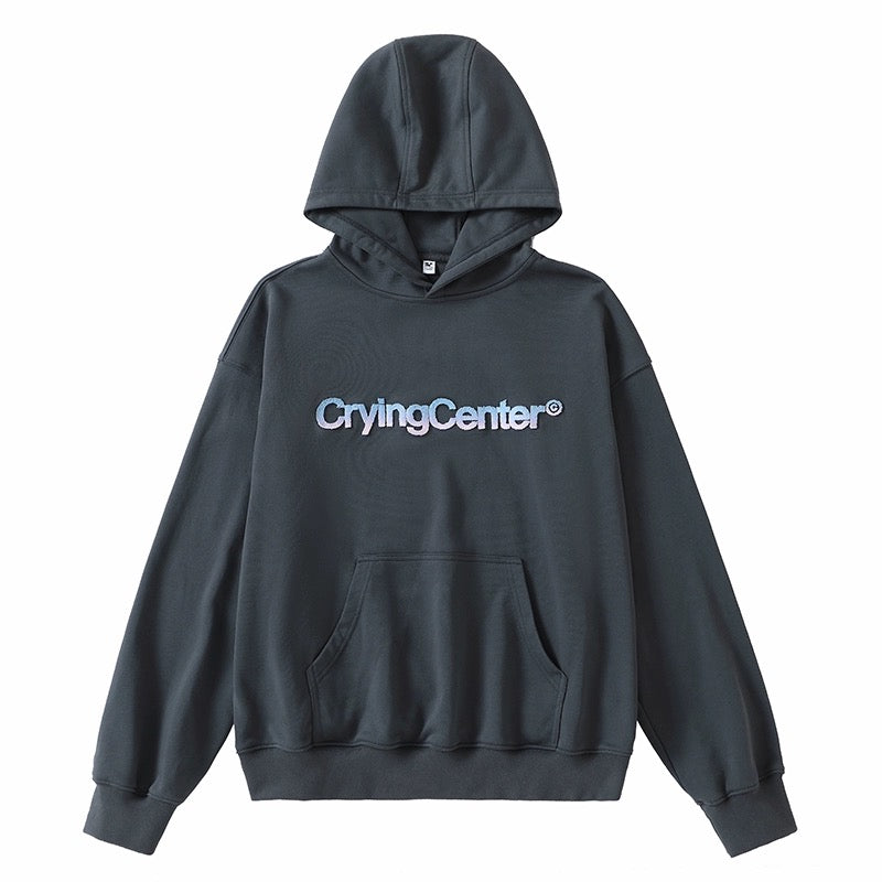 3D EMBROIDERY GRADIENT LOGO HOODIES