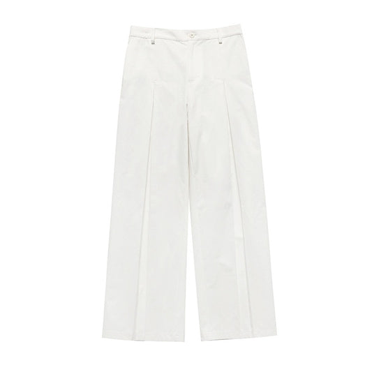 RETRO PLEATED PATTERN LOOSE FIT PANTS