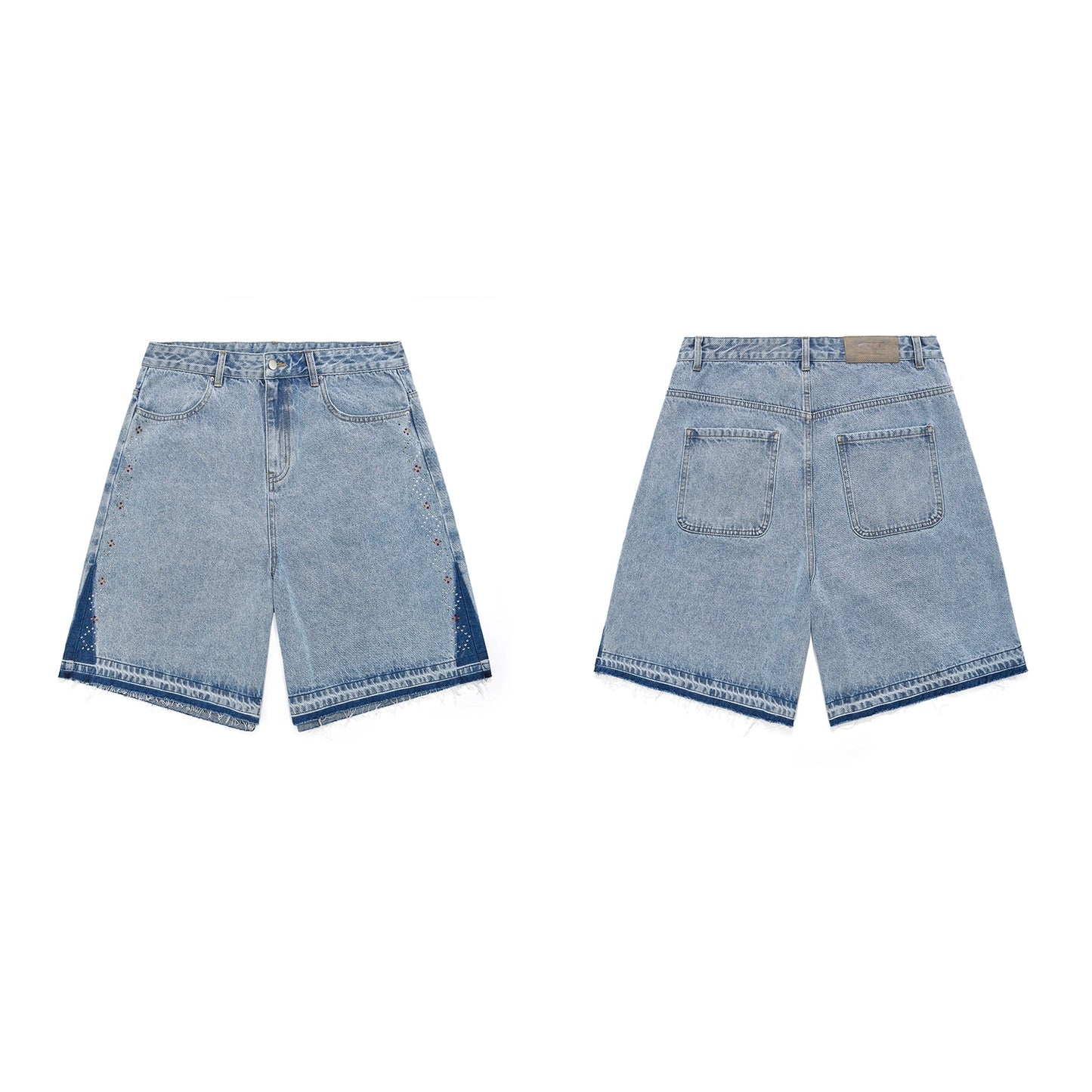 REMAKE A-LINE DENIM SHORTS