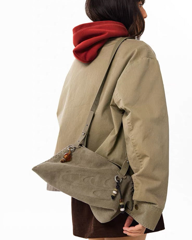 Suede Dumpling Bag