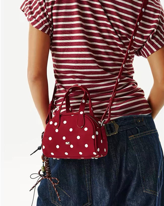 Polka Dot Boston Bag