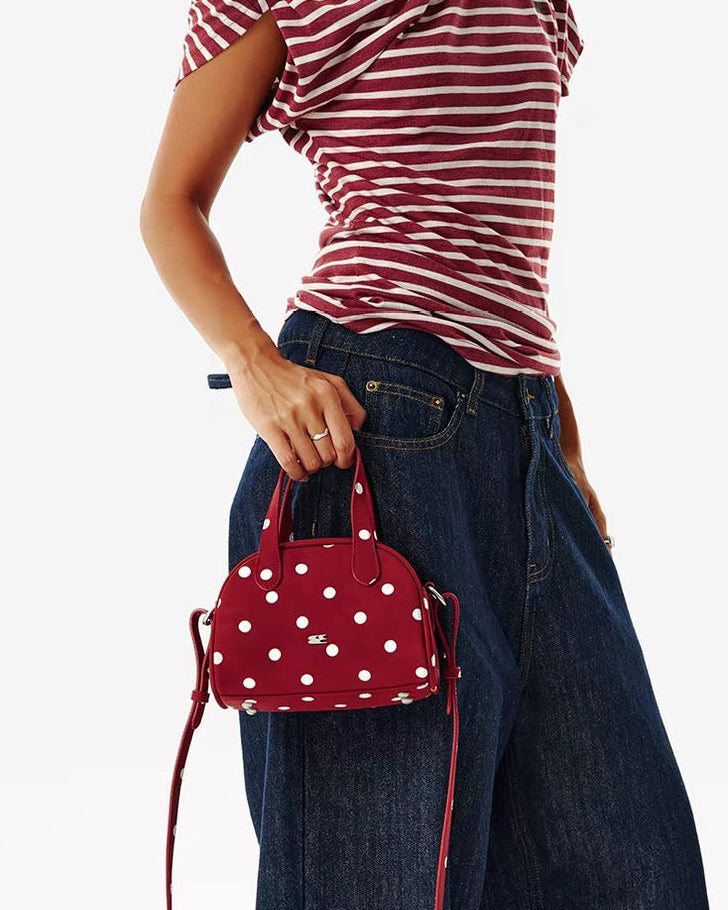 Polka Dot Boston Bag