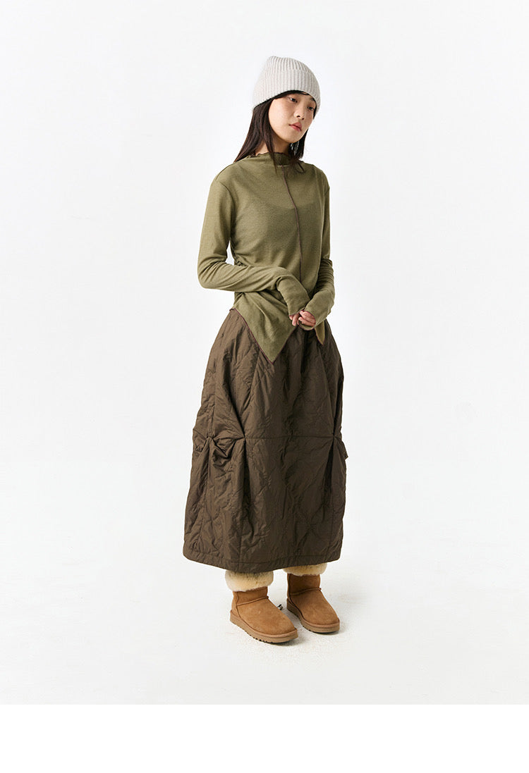 CONTRAST LINING LONG SLEEVE TEE
