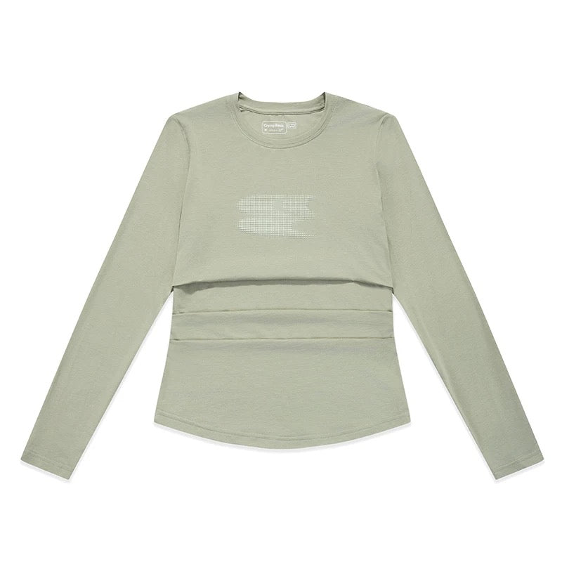 COOLING CREWNECK LOGO LONG SLEEVE TEE