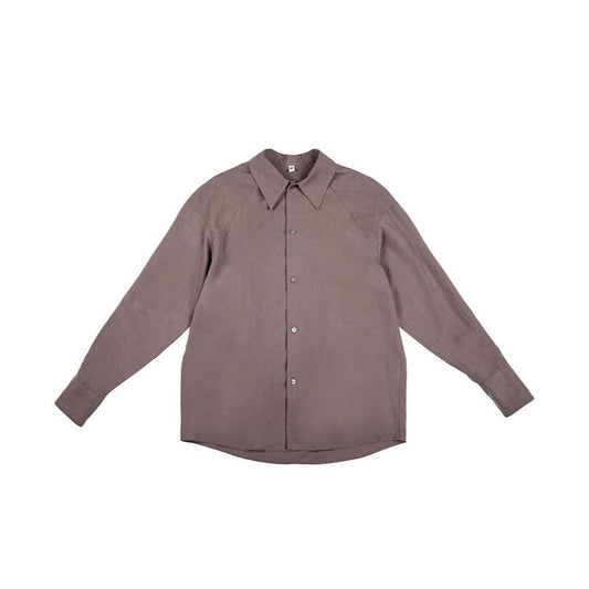 MINIMALIST AMETHYST SMOKE FRENCH COLLAR SHIRT