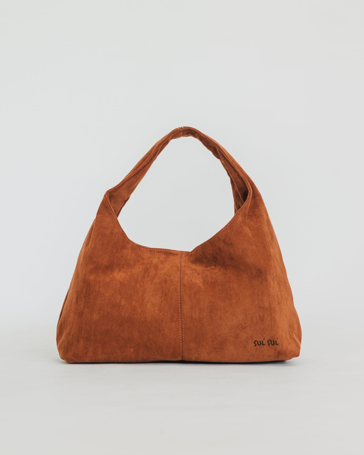 SUL SUL VINTAGE SUEDE TOTE BAG BROWN