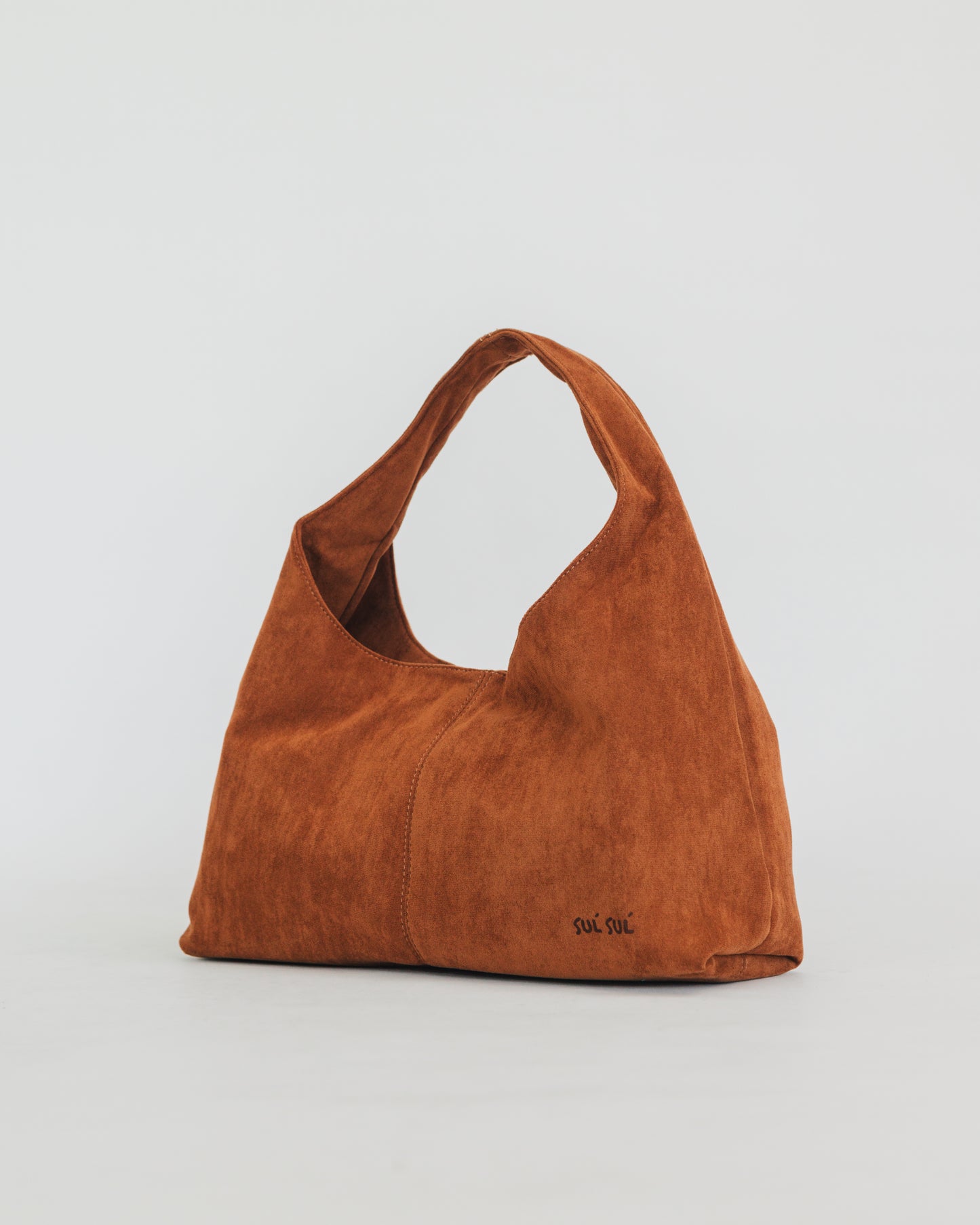 SUL SUL VINTAGE SUEDE TOTE BAG BROWN