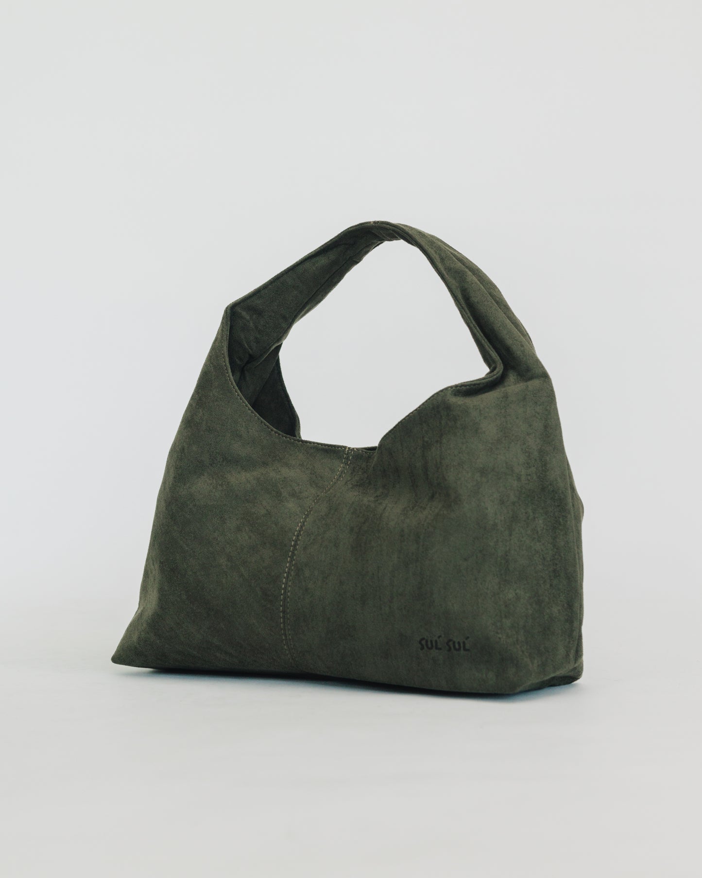 SUL SUL VINTAGE SUEDE TOTE BAG GREEN