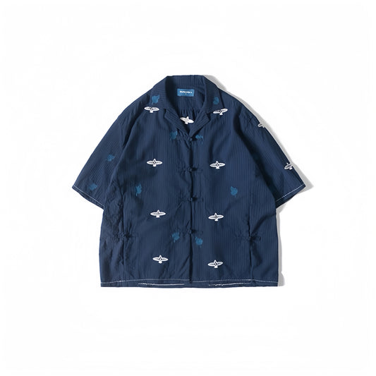 PEACE BRANCH CHINESE BUCKLE SHIRT