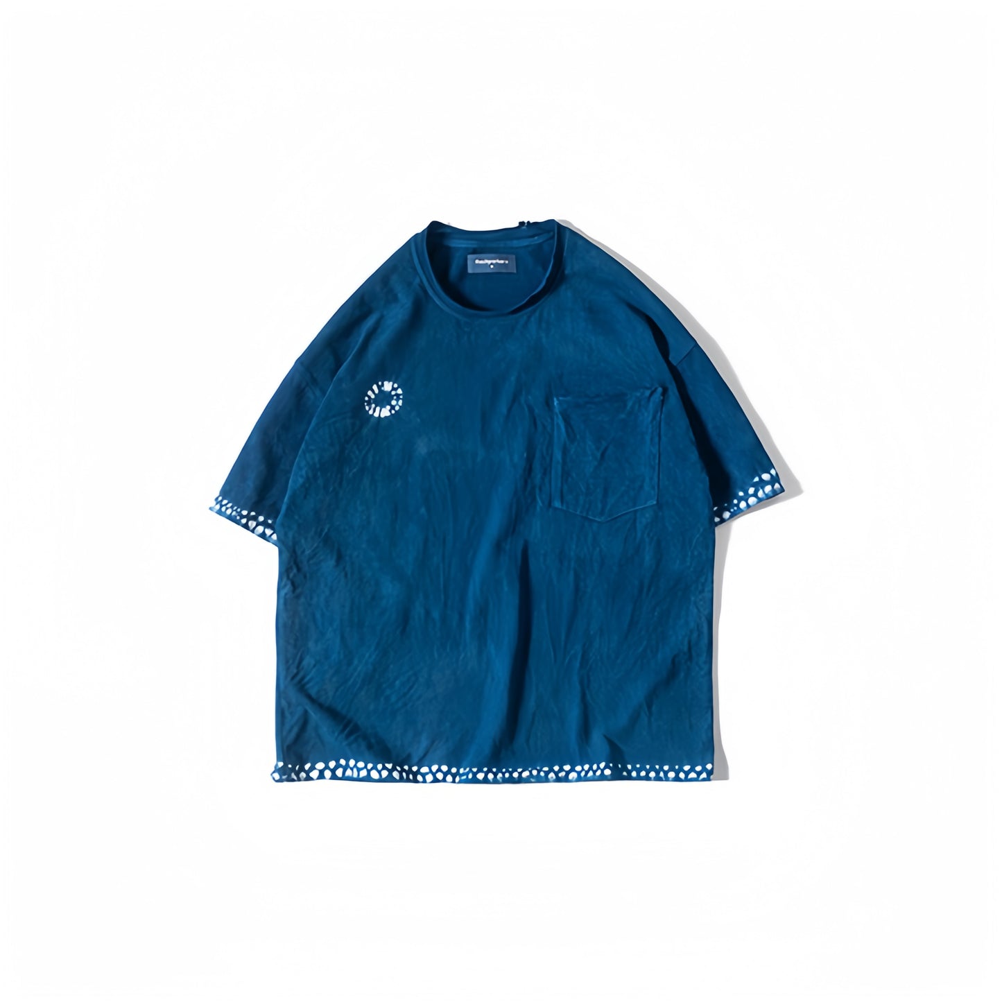 INDIGO TIE-DYED PEACEFUL TEE