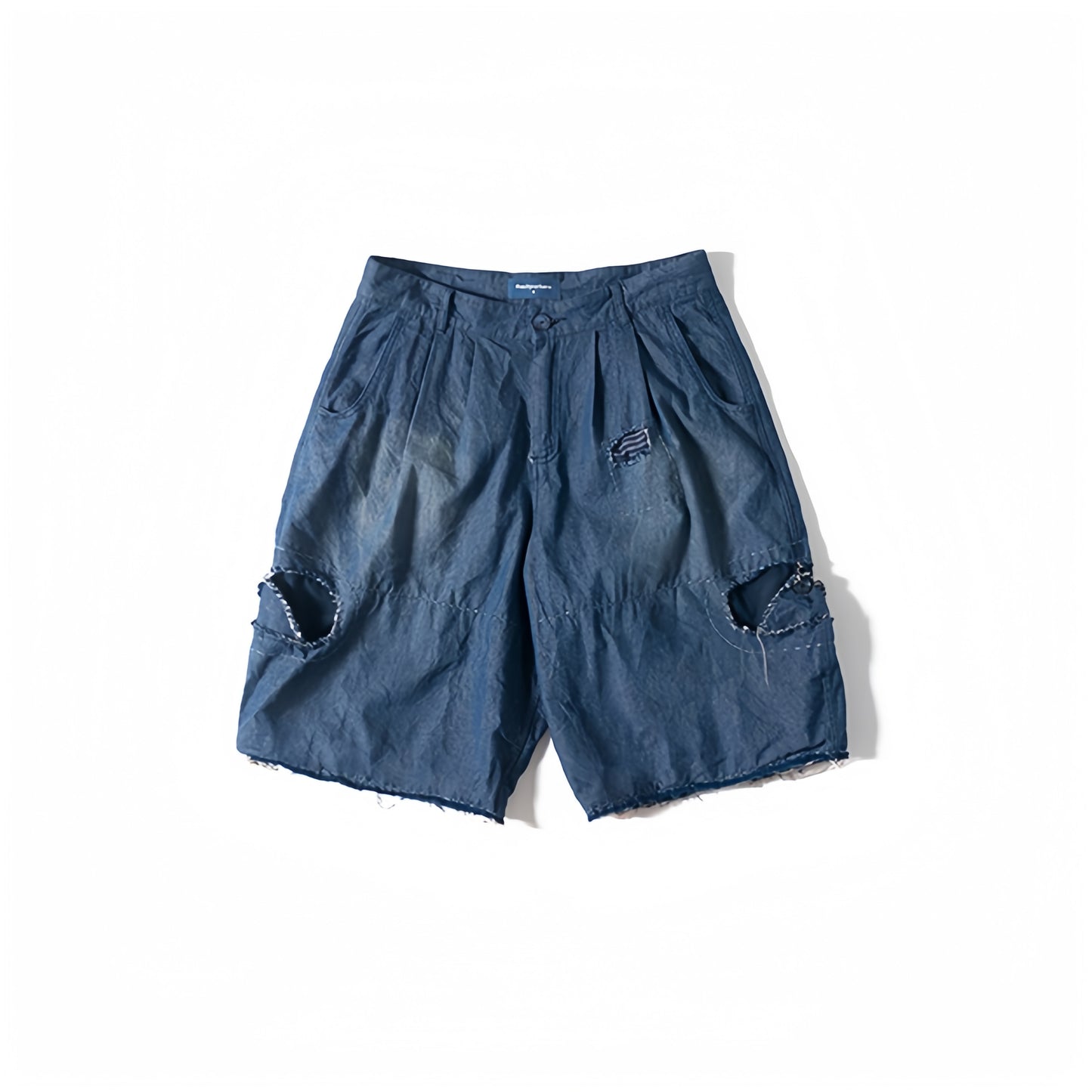 GROWING IN GRAVEL RAGGED DENIM SHORTS