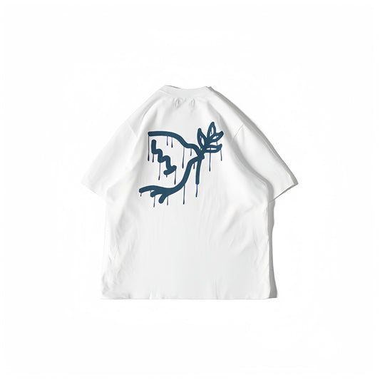 DOVE OF PEACE SYMBOL TASSELS PRINT TEE